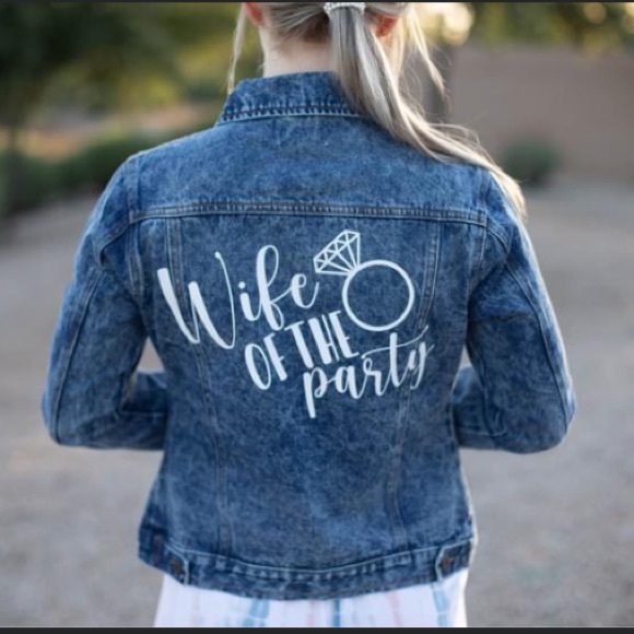 wife of the party jean jacket